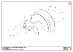 727 - Pegasus S3 - MUD GUARD FITTED ASSY. - 506-000-014