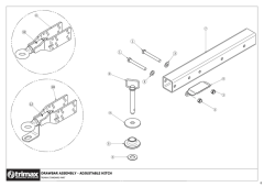 781 - Pegasus S5 OptiAdjust V2 - Drawbar Assembly - Adjustable Hitch