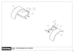 781 - Pegasus S5 OptiAdjust V2 - SPARES - TURF MUDGUARDS INCL. MOUNTING