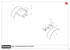 781 - Pegasus S5 SR 493 - Mudguard Assembly Standard